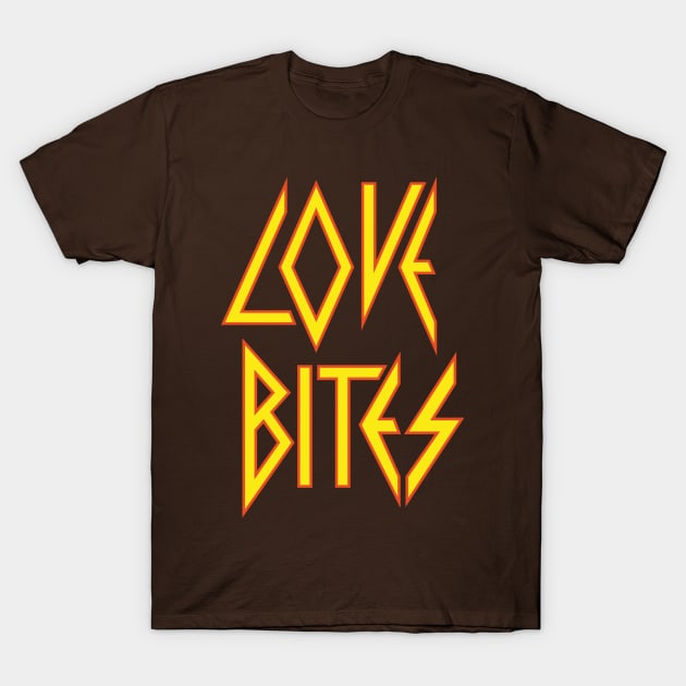 Def Leppard Valentine's Day Card | Love Bites Design T-Shirt by LTFRstudio